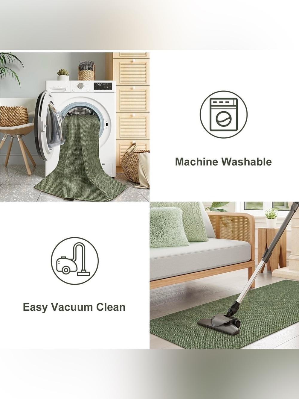 Uphome Kitchen Runner Rug, 2x7 Washable Boho Rug - Picture 5 of 10
